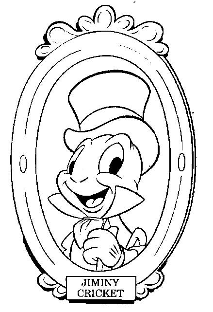 coloriage portrait de jiminy cricket